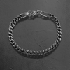 Edelstahl 3D-Panzerkettenarmband, Karabiner, 18 - 26 cm