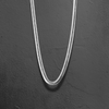 Unisex Edelstahl Flachschlangenkette, Länge 42 cm