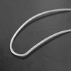 Unisex Edelstahl Flachschlangenkette, Länge 42 cm