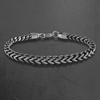 Edelstahl 3D-Panzerkettenarmband, Karabiner, 18 - 26 cm