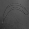 Unisex Edelstahlkette mit länglichem Anhänger, 61 cm