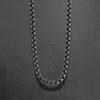 Unisex Veneziakette, Edelstahl, schwarz, 40-90 cm