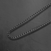 Unisex Veneziakette, Edelstahl, schwarz, 40-90 cm